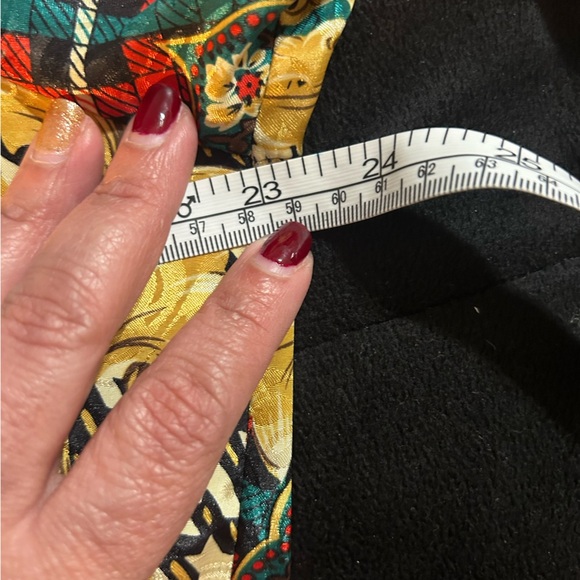 Vintage Castleberry Plaid And Gold Womens V-Neck Blouse Long Sleeve USA Size 12 - Picture 12 of 12